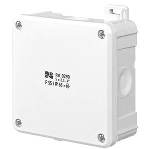 Elektro-Plast Puszka natynkowa 2K 98 x 98 x 46mm 5 x 2,5mm2 IP55/IP65 (0290-01)