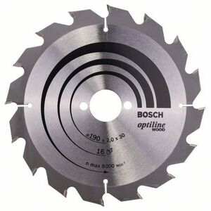 Bosch Tarcza pilarska Optiline Wood 190 x 30mm 16z (2.608.641.184)