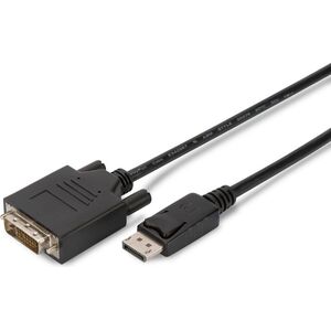 Kabel Digitus DisplayPort - DVI-D 1m czarny (AK-340301-010-S)