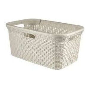 Kosz na pranie Curver Natural Style 45L kremowy (46804)