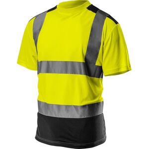 Neo T-shirt ostrzegawczy ciemny dół żółty rozmiar S (81-730-S)