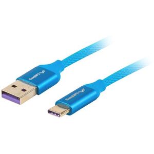 Kabel USB Lanberg USB-A - 1 m Niebieski (CA-USBO-21CU-0010-BL)