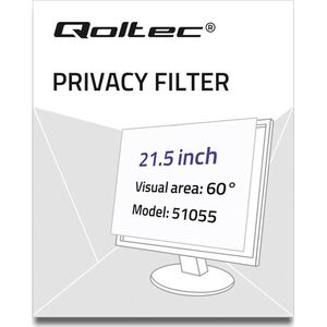 Filtr Qoltec prywatyzujący RODO | 21.5'' | 16:9