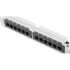 Lanberg Patch panel 1U 10" 12x RJ-45 Kat.5E Szary (PPU5-9012-S)