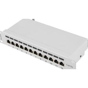 Lanberg Patch panel 1U 10" 12x RJ-45 Kat.5E Szary (PPF5-9012-S)