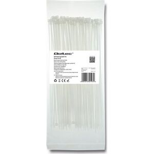 Organizer Qoltec Opaska zaciskowa Biały 100 sztuk  (52195)