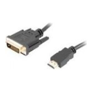 Kabel Lanberg HDMI - DVI-D 3m czarny (CA-HDDV-20CU-0030-BK)
