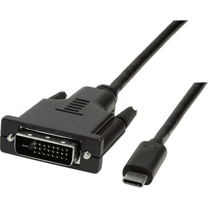 Kabel USB LogiLink USB-C - DVI-D 1.8 m Czarny (UA0331)
