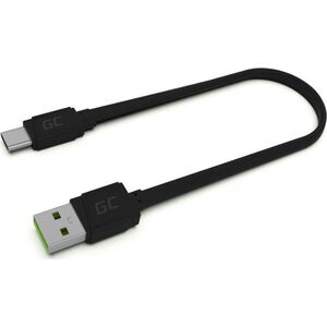 Kabel USB Green Cell USB-C - USB-A 0.25 m Czarny (KABGC03)