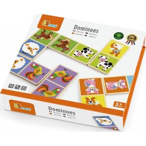 Viga Drewniana gra Domino Farma Viga Toys 28 elementów