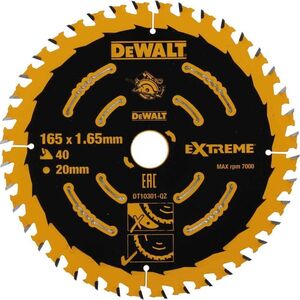 Dewalt piła tarczowa 165x20mm, 40 zębów (DT10301-QZ)