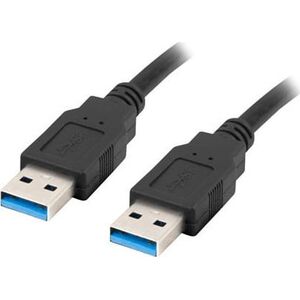Kabel USB Lanberg USB-A - USB-A 0.5 m Czarny (CA-USBA-30CU-0005-BK)