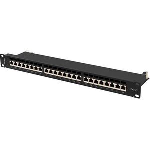 Lanberg Patch panel 1U 19" 24x RJ-45 Kat.7 Czarny (PPS7-1024-B)