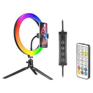 Lampa pierścieniowa Tracer RGB Ring 26cm ze statywem (TRAOSW46807)