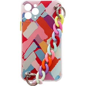 Hurtel Color Chain Case żelowe elastyczne etui z łańcuchem łańcuszkiem zawieszką do Samsung Galaxy S21 5G wielokolorowy (3)