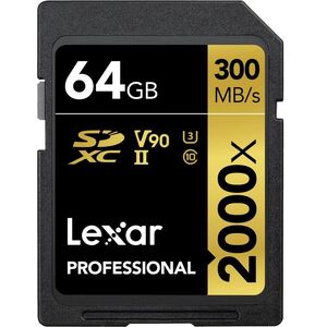 Karta Lexar Professional 2000x SDXC 64 GB Class 10 UHS-II/U3 V90 (LSD2000064G-BNNNG)