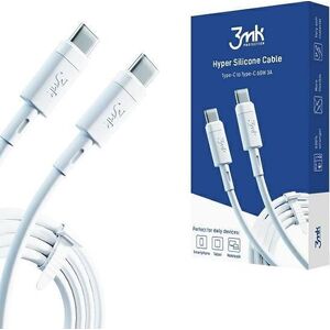Kabel USB 3MK USB-C - USB-C 1 m Biały (5903108444088)