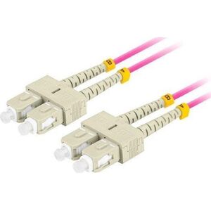 Lanberg PATCHCORD ŚWIATŁOWODOWY MM SC/UPC-SC/UPC DUPLEX 3.0MM OM4 50/125 LSZH 5M FIOLETOWY LANBERG