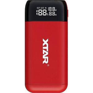 Ładowarka Xtar XTAR ŁADOWARKA/POWERBANK DO AKUMULATORÓW CYLINDRYCZNYCH LI-ION 18650/20700/21700 CZERWONY PB2S