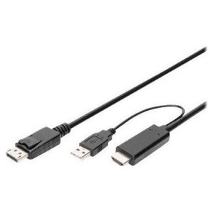 Adapter AV Digitus 2M HDMI TO DP ADAPTER CABLE 2M HDMI TO DP ADAPTER CABLE
