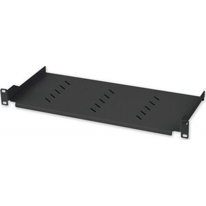 Techly Techly 360882 Półka 1U 150mm rack 19, 2 punkty mocowania, perforowana, czarna