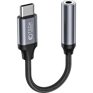 Adapter USB Tech-Protect Adapter Tech-protect Ultraboost USB-C/mini jack 3.5mm Black