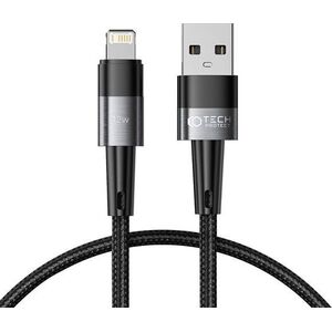 Kabel USB Tech-Protect USB-A - Lightning 0.25 m Czarny (THP2007)