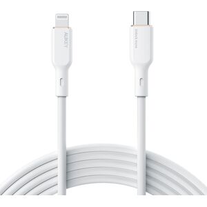 Kabel USB Aukey USB-C - Lightning 1.8 m Biały (CB-SCL2)