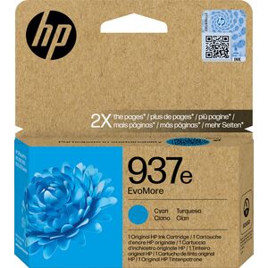 HP HP INC Atrament HP 937e EvoMore Cyan Original Ink Cartri