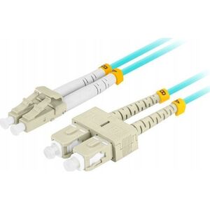 Lanberg Patchcord światłowodowy Lanberg MM LC/UPC-SC/UPC DUPLEX 3.0MM OM3 50/125 LSZH 5m aqua