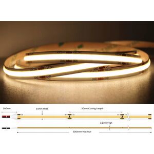 Taśma LED MW Lighting TAŚMA LED LED-COB-24V/12W-WW/5M - 3000&nbsp|K MW Lighting
