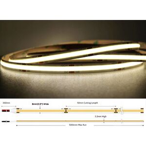 Taśma LED MW Lighting TAŚMA LED LED-COB-24V/8W-NW/5M - 4000&nbsp|K MW Lighting