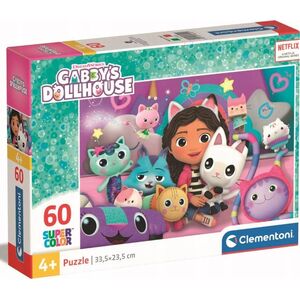 Clementoni Puzzle 60 elementów Super Kolor Koci Domek Gabi
