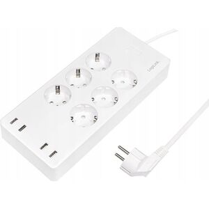 LogiLink LogiLink 6 gniazd Wi-Fi smart 1.8m biała