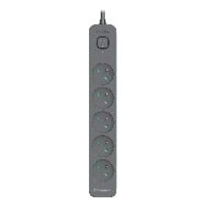 Listwa zasilająca Tracer Listwa zasilająca antyprzepięciowa TRACER Power Line+ 3,0 m Graphite (5 gniazd)