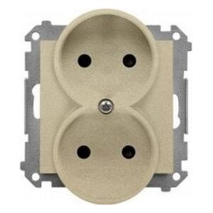 Kontakt-Simon Kontakt-Simon 55 TG2MCZ.01/144 πρίζα, διπλή, μη γειωμένη, με παντζούρια, μονάδα 16 A, 250V~, ταχυσυνδέσμους, σαμπανιζέ ματ 13685288 5902787888480