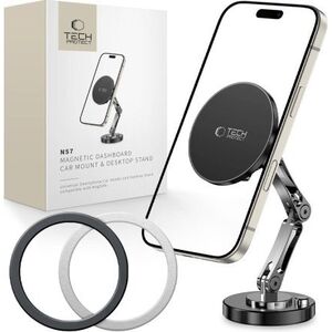 TECH-PROTECT N57 MAGNETIC MAGSAFE DASHBOARD CAR MOUNT & DESKTOP PHONE STAND BLACK