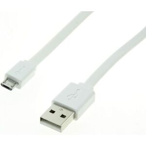 Kabel USB Roline USB-A - microUSB 1 m Biały (11.02.8761)