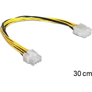 Delock ATX/EPS 8-pin - ATX/EPS 8-pin, 0.3m, Żółty (83342)