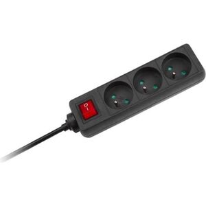 Listwa zasilająca Rebel 3 gniazda 1.5 m czarna (URZ3197-1,5)
