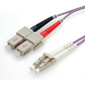 Roline Patchcord światłowodowy, 50/125um, LC-SC, OM3, 10m, turkusowy (21.15.8718)