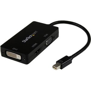 Adapter AV StarTech DisplayPort Mini - HDMI - D-Sub (VGA) - DVI-D czarny (MDP2VGDVHD)
