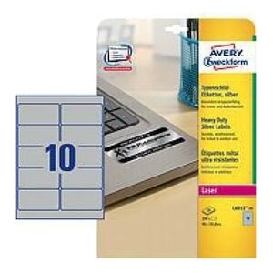 Avery Zweckform Etykiety znamionowe, srebrne 20 ark. (L6012-20)