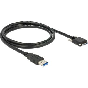 Kabel USB Delock USB-A - 1 m Czarny (83597)