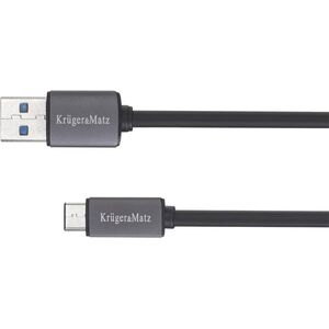 Kabel USB Kruger&Matz USB-A - USB-C 1 m Czarny (KM0348)