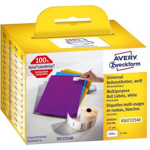 Avery Zweckform ETYK.ZF UNIWERSAL.NA ROLI 57X32 1000 ETY - AS0722540