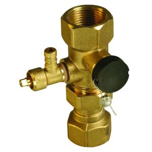Afriso Szybkozłącze ASK do naczynia wzbiorczego z zaworem rewizyjnym 2x3/4" GW - 77924