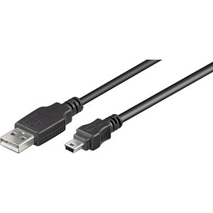 Kabel USB Goobay USB-A - miniUSB 1.8 m Czarny (50767)