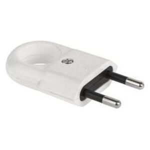 Elgotech Wtyczka płaska z uchwytem b/u Euro 2,5A 250V biała (WTP2C)