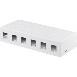 Goobay Pusta obudowa Keystone 6-port - umożliwia montaż metodą Snap-In (79379)